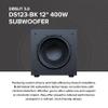 ELAC Debut 3.0 12 200W RMS Powered Subwoofer, Black - Polypropylene Cone with Textured Surface - Sealed Cabinet Design view 2