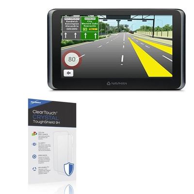 BoxWave Screen Protector Compatible With Navman - MY670LMT - ClearTouch Crystal ToughShield 9H (2-Pack), Clear 9H Tough Flexible Film Screen Protector