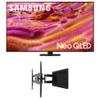 Samsung QN55QN90FAFXZA 55 Inch Neo QLED 4K QN90F Vision AI Smart TV with a Kanto R300 Recessed Low Profile Full Motion Wall Mount (2025) view 1