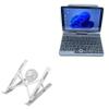 BoxWave Stand and Mount Compatible with KOOSMILE P8 Mini Laptop (8 in) - QuickSwitch Stand with Cooling Fan, Portable, Multi Angle Viewing Ventilator - Metallic Silver view 1