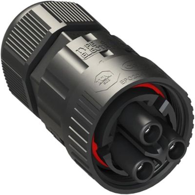 10 Pieces/Set EP030-1224-00 Screw Connection M24 3-pin Waterproof IP68 Connector 17.5A Industrial LED Screen Adapter(EP030-1124-00-socket) (EP030-2224-01-plug)