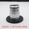 Microscope Accessories Kit Microscope Objective RMS Thread Transfer to M42 X0.75 / M42x1 Interface Adapter Ring Microscope Slides(M42X1-4x Lens B) view 2