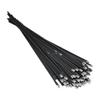 LUZHUTIZI Garden Clearance Deals, 100Pcs 304#Stainless Steel Metal Black Cable Ties Self-Locking High Temperature Resistance Oxidation Resistance 4.6mm Ties(4.6x400mm) view 1