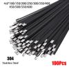 LUZHUTIZI Garden Clearance Deals, 100Pcs 304#Stainless Steel Metal Black Cable Ties Self-Locking High Temperature Resistance Oxidation Resistance 4.6mm Ties(4.6x400mm) view 2