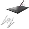 BoxWave Stand and Mount Compatible with Gaomon M106K Pro - QuickSwitch Stand with Cooling Fan, Portable, Multi Angle Viewing Ventilator - Metallic Silver view 1