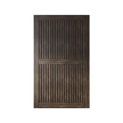 Homacer 48 in. x 80 in. Vertical Stripe Design Ebony Finished & Unassembled Pine Wood Barn Door (Interior Use Only)