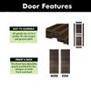 Homacer 48 in. x 80 in. Vertical Stripe Design Ebony Finished & Unassembled Pine Wood Barn Door (Interior Use Only) view 4
