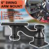 Horizontal 6" Swing Arm Mount Fit for Fish Finder & Chartplotters, 360 Degree Rotation Compatible with echoMAP, GPSMAP, Apex, Helix, Solix, Elite, Hook and More, Holds 5" to 12" Screens view 2