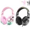 QearFun Gradient Pink+Gradient Black Kids Headphones Wired with 85/94dB Volume Limit, Foldable On-Ear Headset with Microphone & Audio Sharing Port for School, Travel, Tablet, iPad - for Boys & Girls view 1