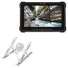 BoxWave Stand and Mount Compatible with Dell Latitude 7212 Rugged Extreme Tablet - QuickSwitch Stand with Cooling Fan, Portable, Multi Angle Viewing Ventilator - Metallic Silver view 1