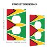 Flag of Guyana Double Sided Wall Plate Kit, Electrical Outlet Cover, Standard Size: 4.50 x 2.76 Inch view 4