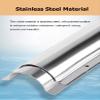 1 M Long Stainless Steel Wire Guard Raceway, Half Round Silver Metal Cord Cover with Screws, Cable Concealer for Ceiling, Corner, Floor(3 Cable) view 3
