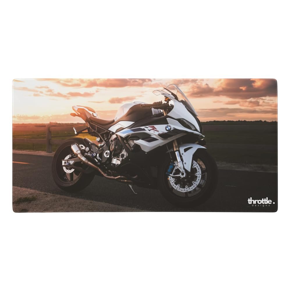 Motorcycle Mouse Pad XL 3618 | S1000RR Extended Mouse Pad | Extended Surface for Large Desks | Optimized for Precision Gaming Control | Optimized for Precision Gaming Control | Non-Slip