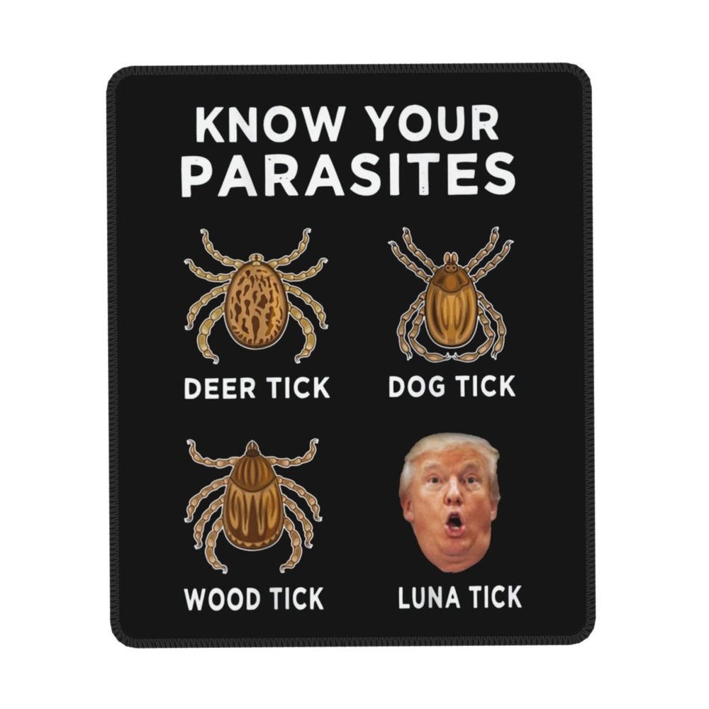 Know Your Parasites Anti-Trump Mouse Pad, Non-Slip Rubber Base Mouse Mat for Office Home Gaming Computer Laptop