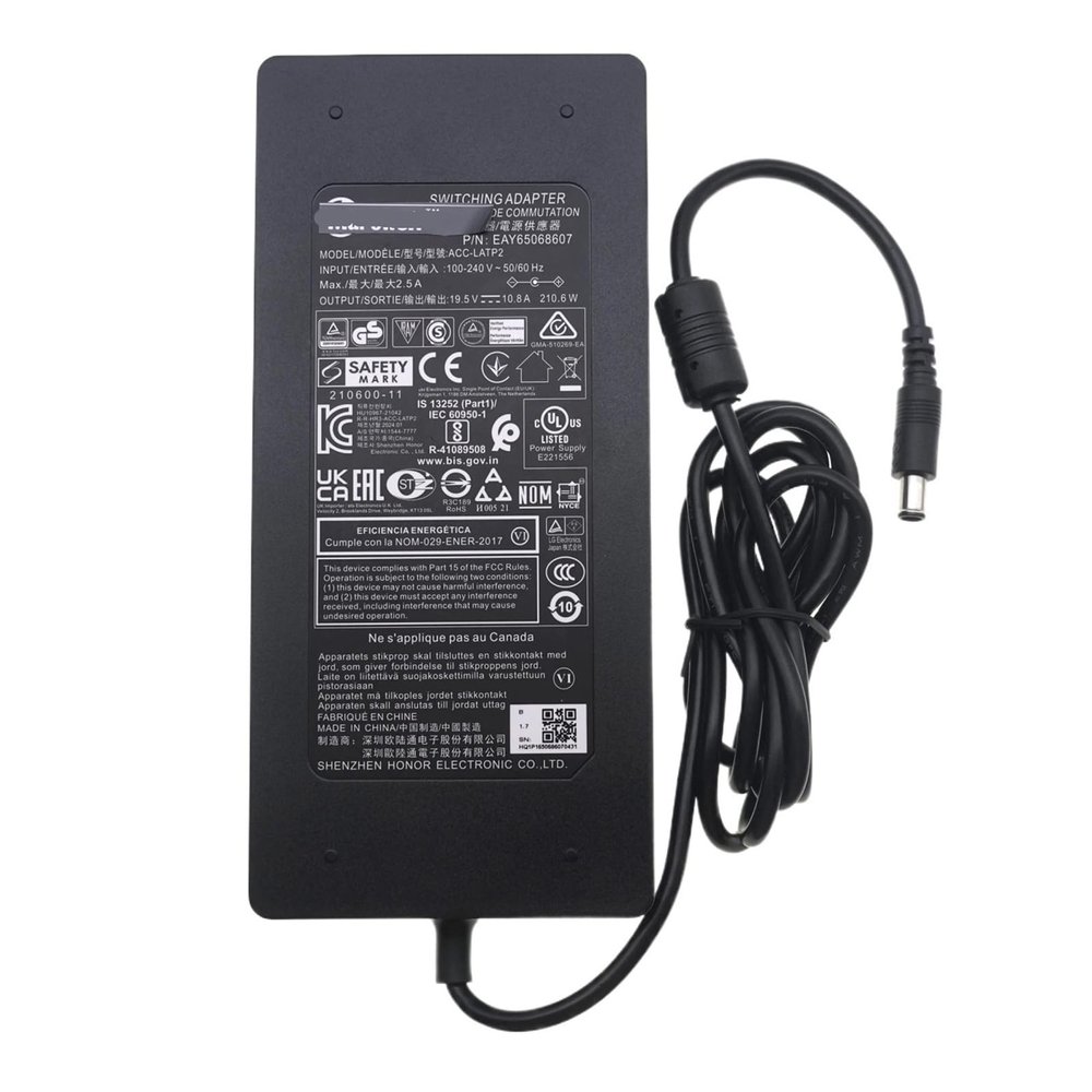 AC Adapter 210W 19.5V 10.8A Power Supply(Black,US Plug)