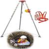 Confined Space Tripod Emergency Tripod, Heavy Duty Aluminum Tripod for Confined Spaces, with Winch and Safe Belt Rescue Tripod(1800lbs(98' Winch)) view 1