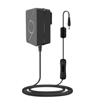 12V 2A Power Adapter with Switch Power Plug Cable 5.5x2.1mm(US Plug)