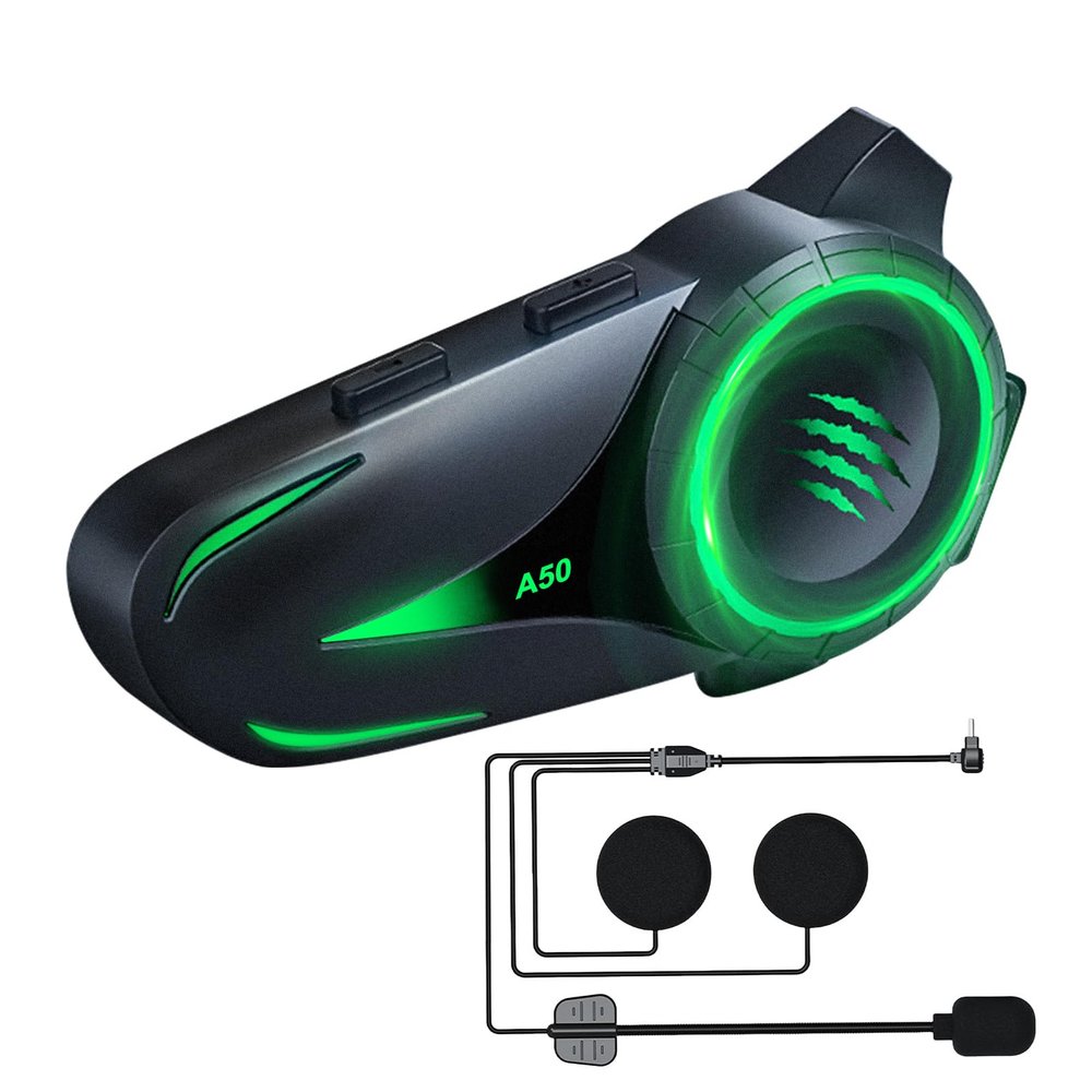 JZAQ Motorcycle Helmet Bluetooth Headset Speaker,Outdoor Helmet Headphones with Noise Cancellation Ultra-Thin Wireless Bluetooth Headphones Riding/Skiing/Sport 1000mAh