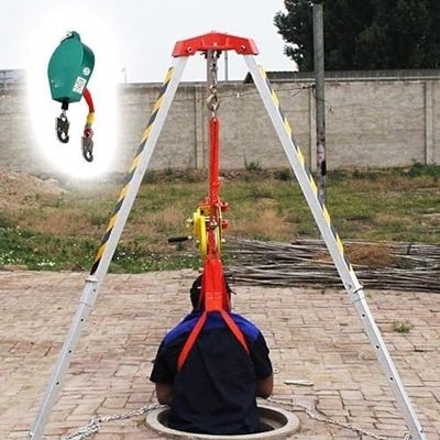 Confined Space Tripod Emergency Tripod for Narrow Space 1200/1800/2600lbs Lifting Appliance Rescue Tripod(with 1200lbs Winch+Fall Arrester)