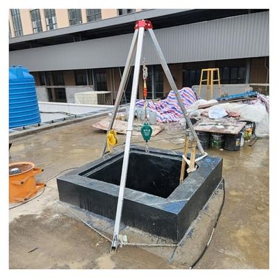 Adjustable Portable Hoist Tripod Kit with Hand Winch & Anti-Falling Device, 2600LBS Capacity, 500 KG Load Rated, Emergency Rescue System for Safe Lifting & Recovery