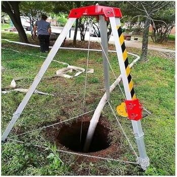 WXPWAMZ Confined Space Tripod Confined Space Tripod Aluminum Emergency Tripod 1200/1800/2600lbs Winch Rescue Tripod(2600LBS Winch)