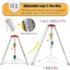 Rescue Tripod Tripod System with Safe Belt, 1200LBS Winch Confined Space Falling Protector Bracket for Sewers, Cellars Confined Space Tripod view 3