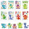 24 Sheet Dragon Stickers,Make Your Own Dragon Sticker for Kids,Cartoon Make-a-face Sticker,Girls Boys Dragons Birthday Party Decorations, DIY Party Favor Supplies,Art Craft Party Supplies(Long) view 3