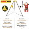 Rescue Tripod Confined Space Tripod Heavy Duty Telescopic Leg Fall Protection System for Deep Well/Sewerage Confined Space Tripod(1200LBS Winch+Safe Belt) view 2