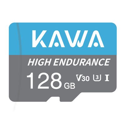 KAWA 128GB Micro SD Card, High Endurance Video Monitoring Card, microSDXC Flash Memory Card, A1, U3, Class10, V30, High Speed TF Card for DashCam, Security Camera, Phones, Tablets, Drones