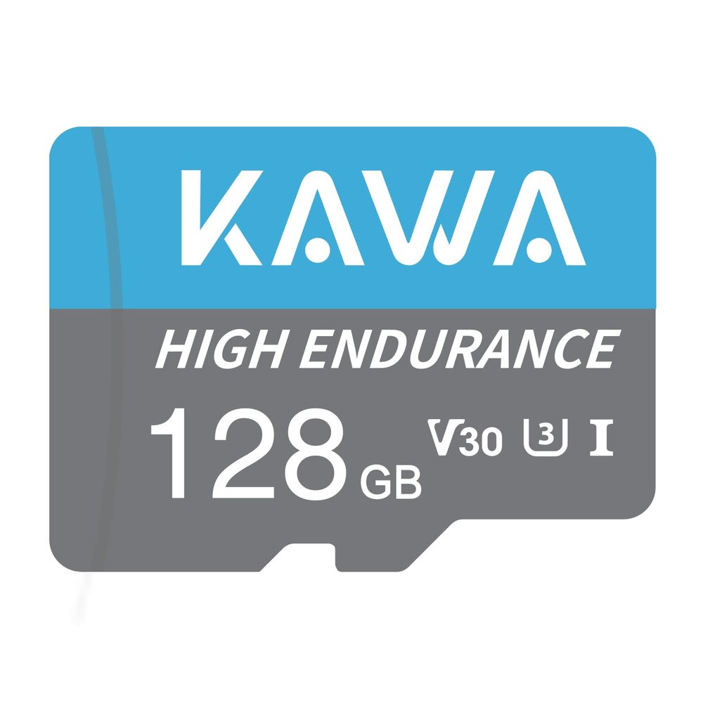 KAWA 128GB Micro SD Card, High Endurance Video Monitoring Card, microSDXC Flash Memory Card, A1, U3, Class10, V30, High Speed TF Card for DashCam, Security Camera, Phones, Tablets, Drones