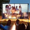 60-250 Inch 16:9 HD 4K Outdoor Movie Projector Screen, Wrinkle-Free Foldable Home Theater Cinema Screen for School Presentations, Camping, Party, Travel(110inch/243x140cm) view 2