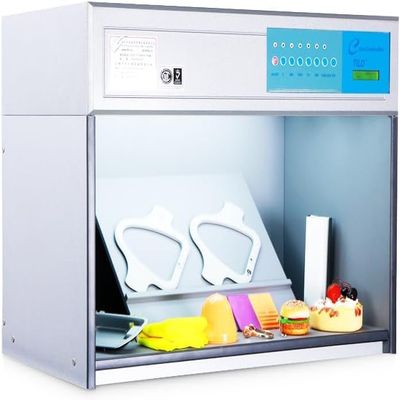HFBTE Color Matching Cabinet Colour Assessment Cabinets Color Light Box with 110V/220V Voltage D65 TL84 UV F CWF TL83 Six Light Source Box for Textile,Dyeing,Packaging,Printing,Leather,Inks,Etc