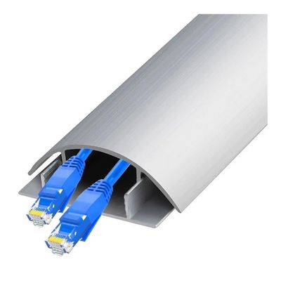 39.4 in Aluminum Alloy Cable Concealer, D Channel Cord Wire Hiders for Tv On Wall/Floor Under Desk Ethernet Cables Electrical Cords(Silver,Outer Width 39.5mm)