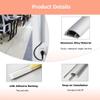 39.4 in Aluminum Alloy Cable Concealer, D Channel Cord Wire Hiders for Tv On Wall/Floor Under Desk Ethernet Cables Electrical Cords(Silver,Outer Width 39.5mm) view 3