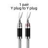 1 Pair HiFi Silver-Plated Speaker Cable High-end 7N OCC Speaker Wire for Systems Y Plug Plug Speaker Cable(Y to Y Plug,1.5m) view 2