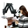10X/20X Jewelry Micro Inlaid Mirror, LED Diamond Stereo Microscope with 77mm Bracket, 75mm Lens Circle and 0.5XObjectives, Adjustable 7X-45X Focal Length and 160mm Working Distance, for Gem view 3