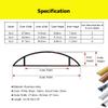 3.3 Ft D Channel Cable Concealer, Aluminum Alloy Ethernet Cables Conduit Pc Cords Hider Self Adhesive Wires Management Kit(Silver,Outer Width 39.5mm) view 2