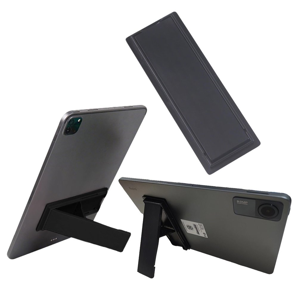 AICQREI Universal Tablet Stand with Adhesive, for iPad, E-Reader, etc., Vertical and Horizontal Placement-Black