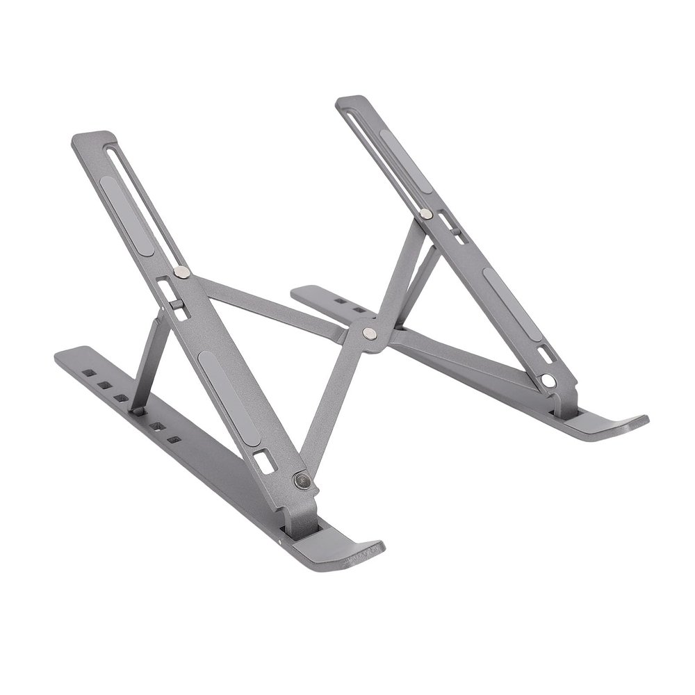 Wisoqu Laptop Stand, Aluminum Alloy Foldable Notebook Holder Mount, Lightweight Laptop Riser with Cooling Ventilation, Compatible with 10-15.6in Laptops, Tablets