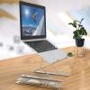 Wisoqu Laptop Stand, Aluminum Alloy Foldable Notebook Holder Mount, Lightweight Laptop Riser with Cooling Ventilation, Compatible with 10-15.6in Laptops, Tablets view 2
