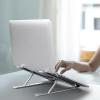 Wisoqu Laptop Stand, Aluminum Alloy Foldable Notebook Holder Mount, Lightweight Laptop Riser with Cooling Ventilation, Compatible with 10-15.6in Laptops, Tablets view 3