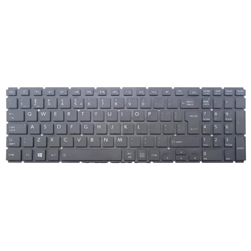 English US Laptop Keyboard for Toshiba Satellite S50-C S50D-C S50DT-C S50T-C S55-C S55D-C S55DT-C S55T-C Black with Backlit Big Enter