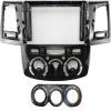 9 Inch Car Fascia Radio Panel Compatible for Toyota Hilux, Vigo, Fortuner 2005-2010 (Manual A/C) Dash Kit Facia Console Plate Adapter Trim view 1