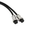 Triowei GX16 3 Pin Aviation Connector Cable, 9.84FT Double Female Extension Cord with Panel Mount, Circular Metal Plug Wire for Industrial Equipment view 2