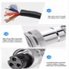 Triowei GX16 3 Pin Aviation Connector Cable, 9.84FT Double Female Extension Cord with Panel Mount, Circular Metal Plug Wire for Industrial Equipment view 4