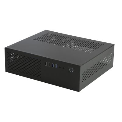 A10 Miniature Desktop Computer Metal Case with Strategic Ventilation for Stable Hardware Operates Vertical/Horizontal Space Saving Design