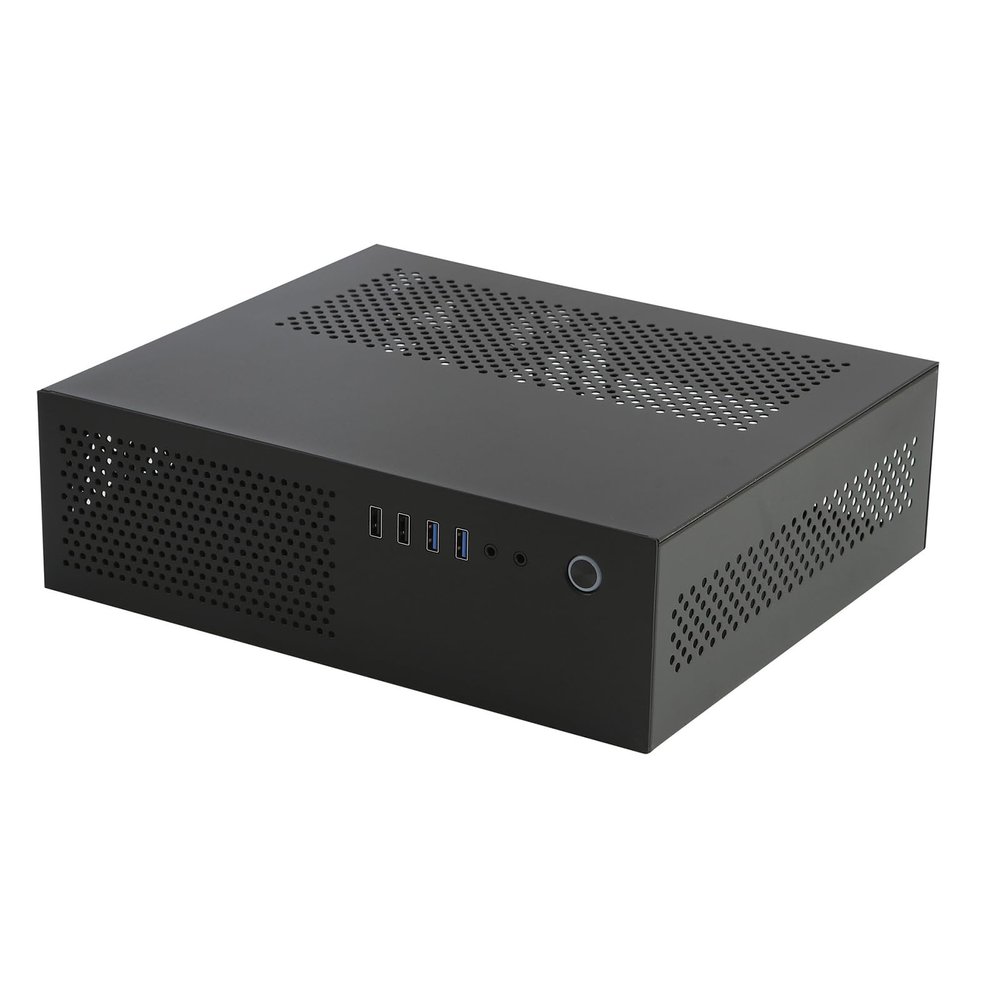 A10 Miniature Desktop Computer Metal Case with Strategic Ventilation for Stable Hardware Operates Vertical/Horizontal Space Saving Design