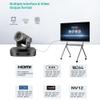AI Tracking Powered 4K UHD 10X Optical Zoom PTZ Camera Webcam for Live Streaming and Professional Meeting System, Zoom Meeting, Skype, OBS, Streaming Webcam with Built-in Mic for PC/Mac/Laptop view 4
