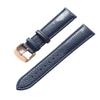 HMFang Litchi Pattern Soft Leather Leather Strap Men's Ladies 16mm18mm20mm22mm Watch Band Accessories(Royal blue rose,22mm) view 1