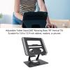 EBTOOLS Tablet Stand, 360 Rotating Base, Dual Rod Adjustable Aluminum Desktop Holder, Adjustable and Foldable, for 5.8 to 12.9 Inch Tablets, Electronic Book Reader, Smartphone (Black) view 2